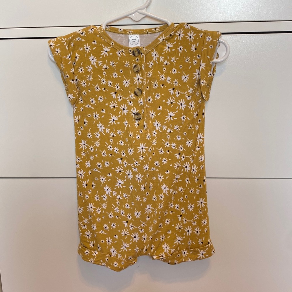 Lou Lou and Company Yellow Floral Romper